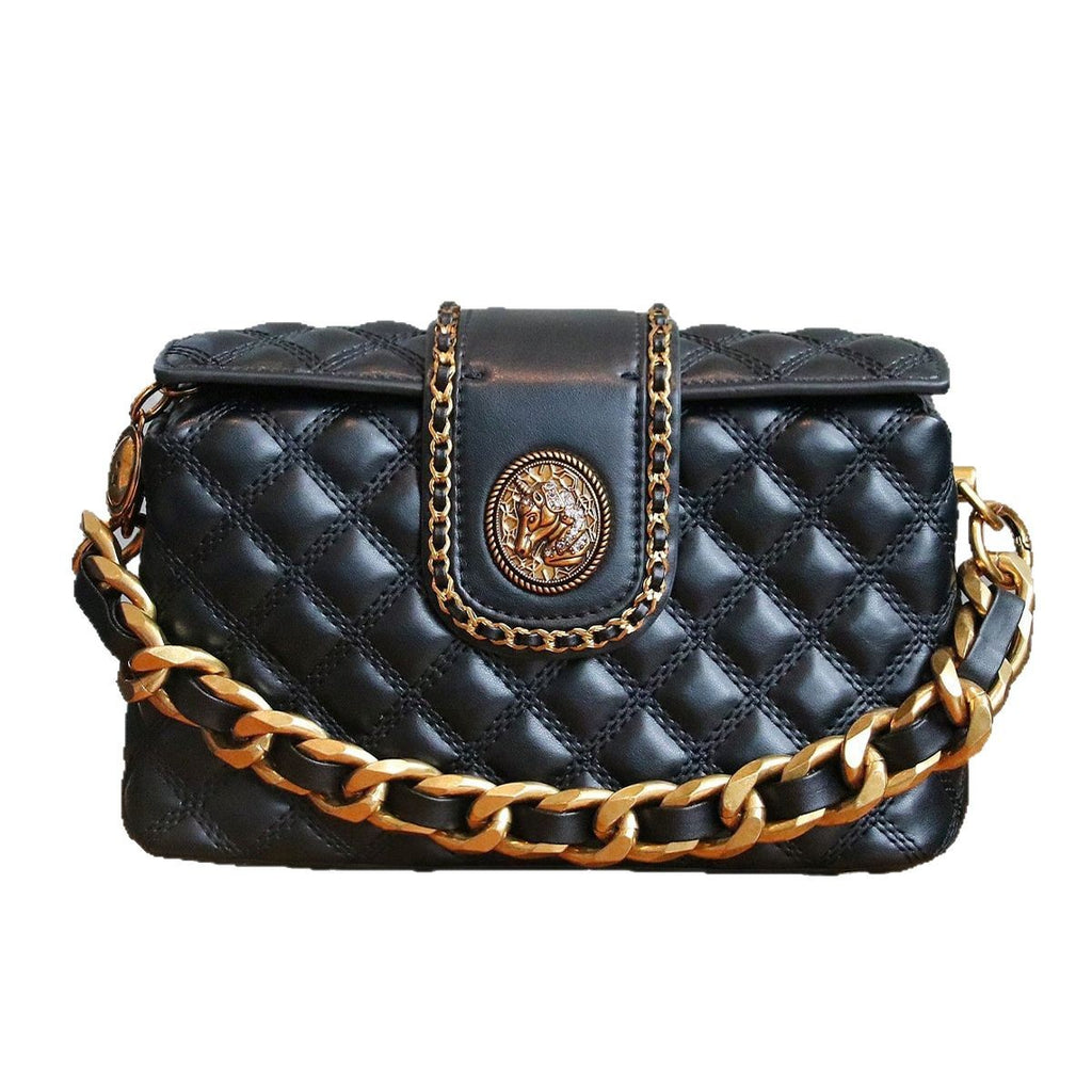 Stylish Solid-color High-end Diamond-quilted Crossbody Bag THRU7