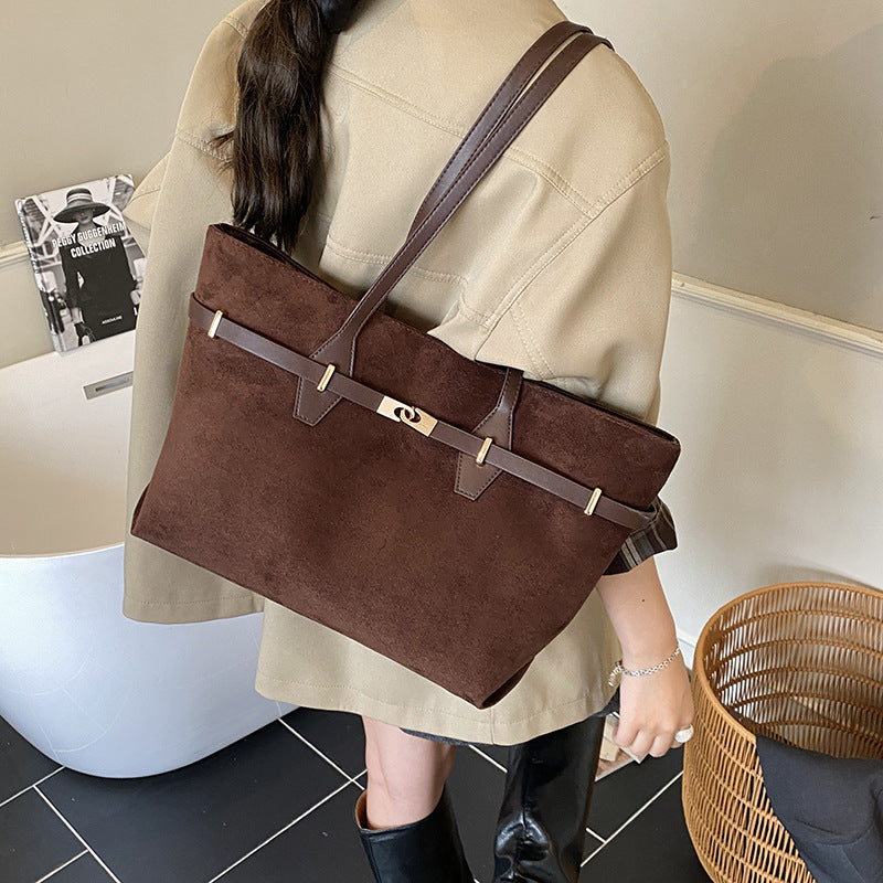 Retro Large-Capacity Tote Bag Women's Handbag THRU7