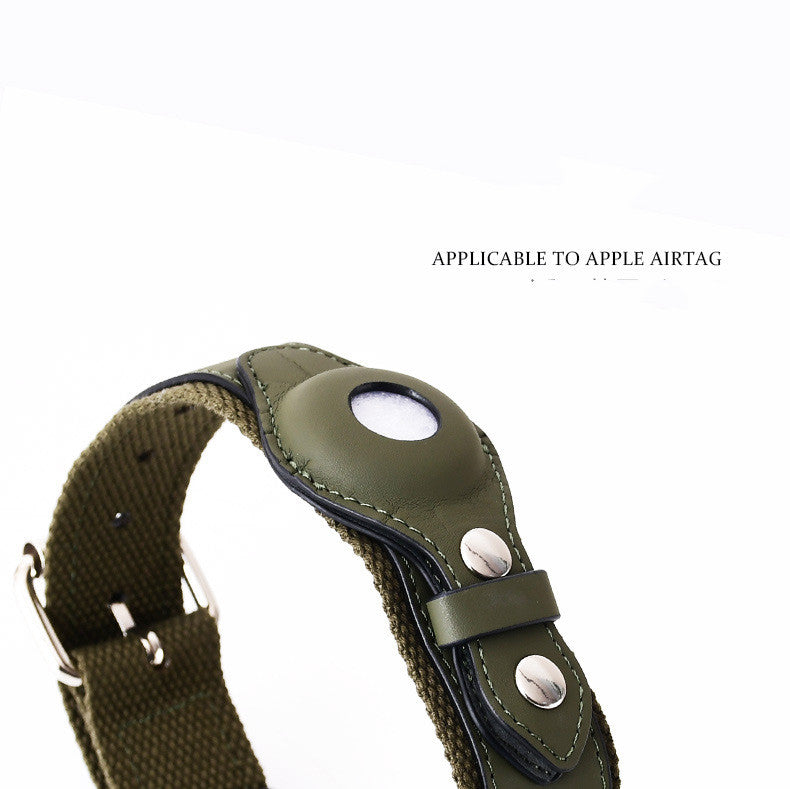 Airtag Pet Collar Tracker Protective Cover Leather Collar THRU7