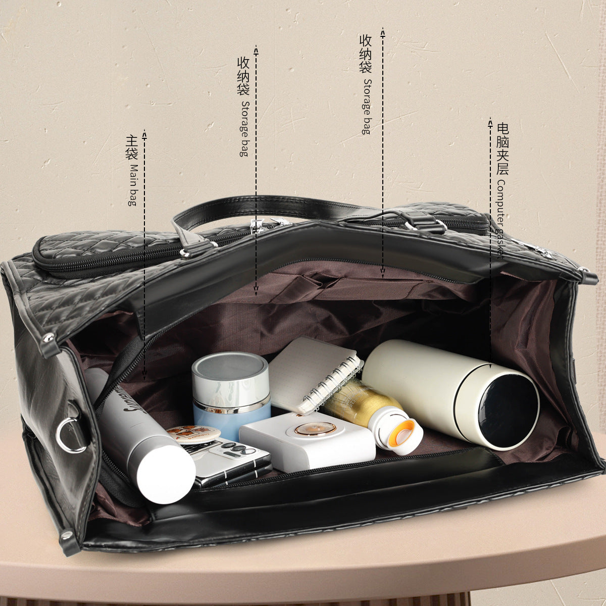 2in1 Tote And Lunch Bag Combo  Extra-large Tote THRU7