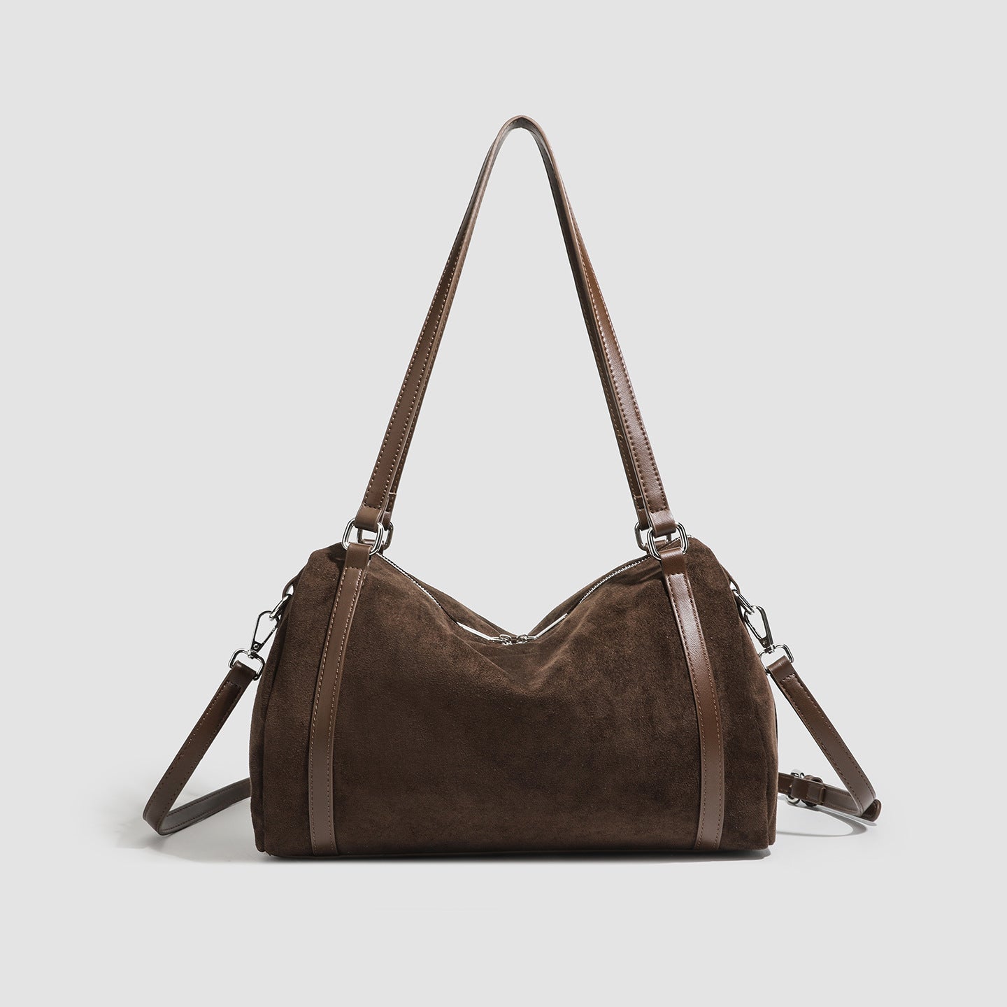 Retro Suede Tote Bag Womens Large-Capacity Crossbody Bag THRU7