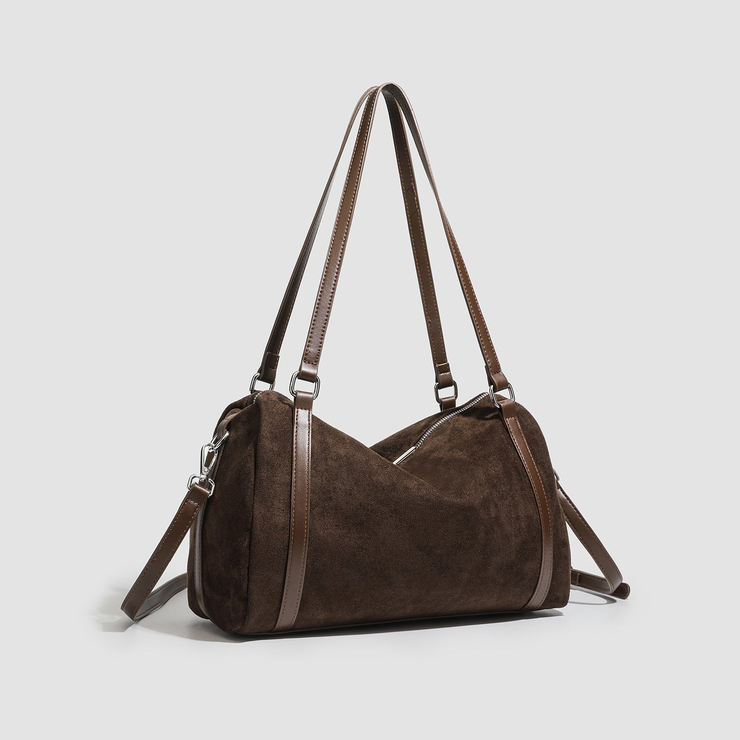 Retro Suede Tote Bag Womens Large-Capacity Crossbody Bag THRU7