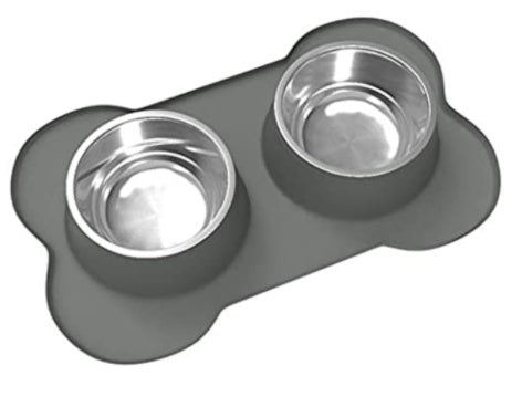 Pet Bowl Silicone Bone Shape  Mat THRU7