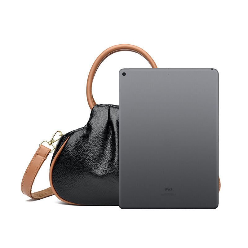 Large-capacity Pleated Crossbody Shoulder Bag For Women THRU7