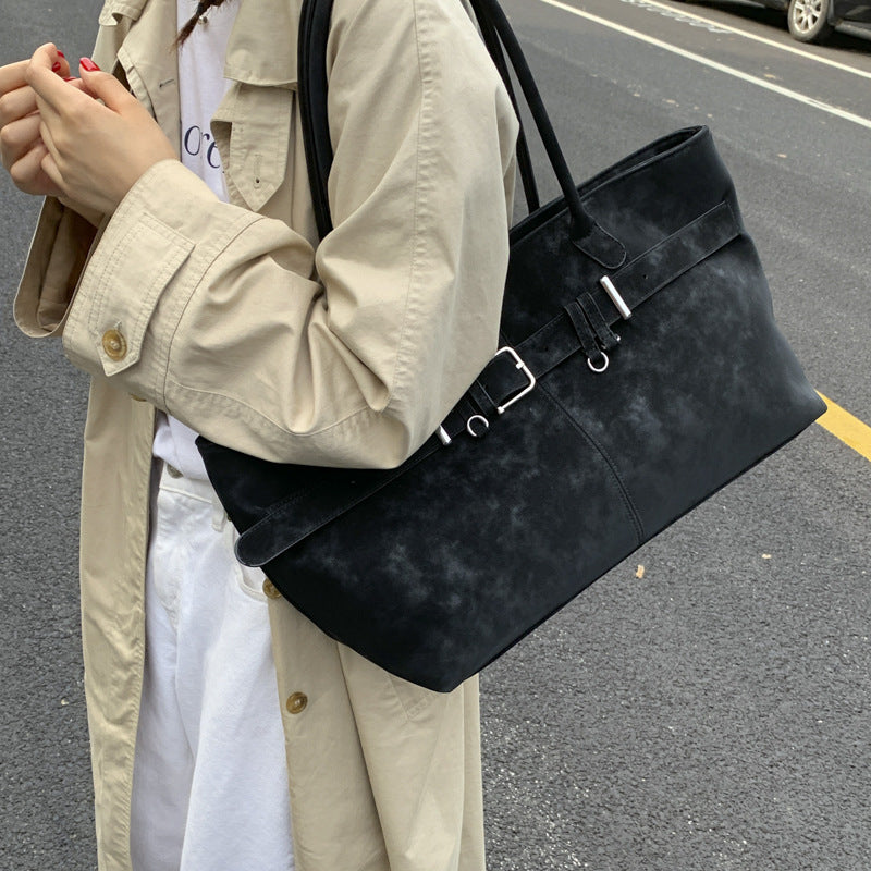 Retro Shoulder Bag Simple And Versatile Fashion Handbag THRU7