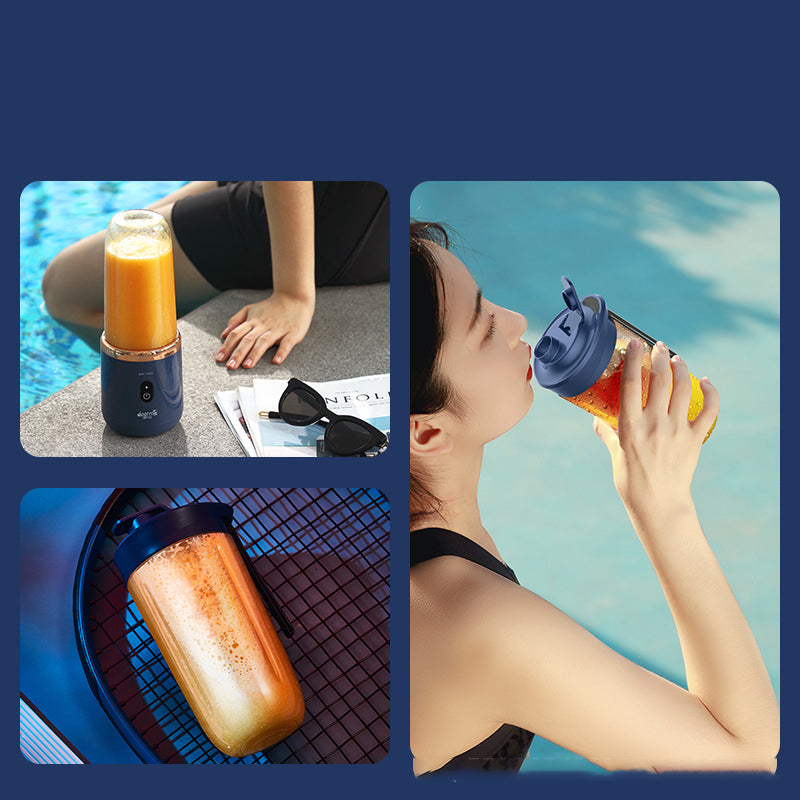 6blade Portable Blender Mini Juicer Cup Extractor Smoothie USB Charging Fruit Squeezer Blender Food Mixer Ice Crusher Portable Juicer Machine THRU7