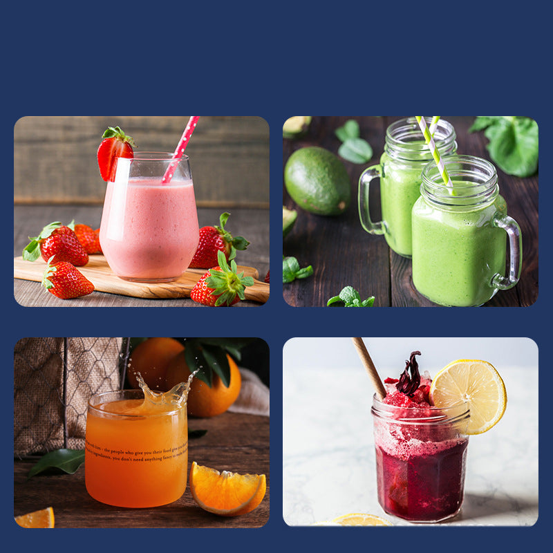 6blade Portable Blender Mini Juicer Cup Extractor Smoothie USB Charging Fruit Squeezer Blender Food Mixer Ice Crusher Portable Juicer Machine THRU7