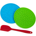 Pet Slow Food Bowl Dog Rain Bath Distraction Mat Pet Licking Mat Food Silicone Slow Food Quiet Mat THRU7