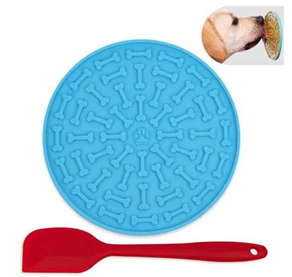 Pet Slow Food Bowl Dog Rain Bath Distraction Mat Pet Licking Mat Food Silicone Slow Food Quiet Mat THRU7