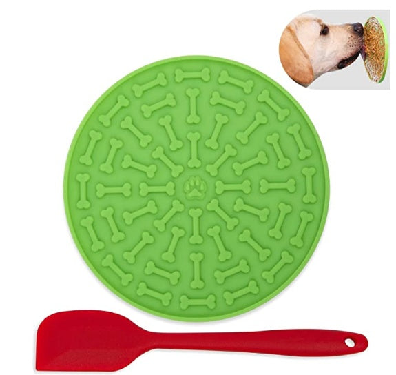 Pet Slow Food Bowl Dog Rain Bath Distraction Mat Pet Licking Mat Food Silicone Slow Food Quiet Mat THRU7