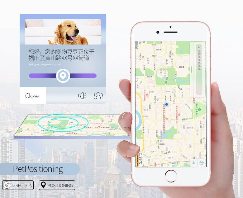 Beidou GPS pet positioning collar THRU7