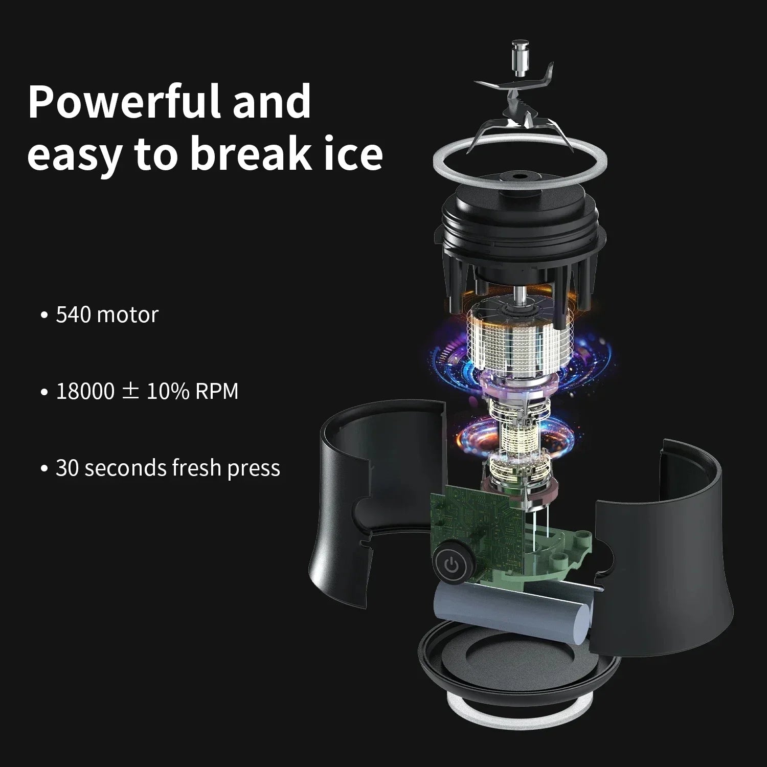 Portable Blender 600ML Electric Juicer Fruit Mixers 4000mAh USB Rechargeable Smoothie Mini Blender Personal Juicer Colorf THRU7