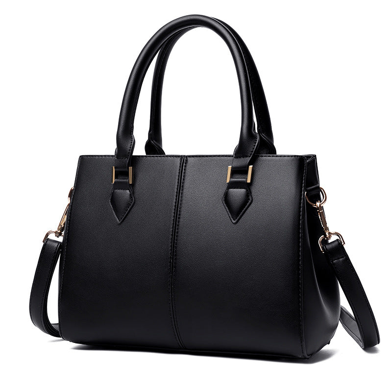 Womens Commuter Soft Leather Large-Capacity Crossbody Shoulder Bag THRU7