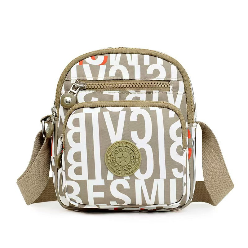Lightweight Multi-Layer Oxford Cloth Crossbody Fashionable Small Square Bag THRU7