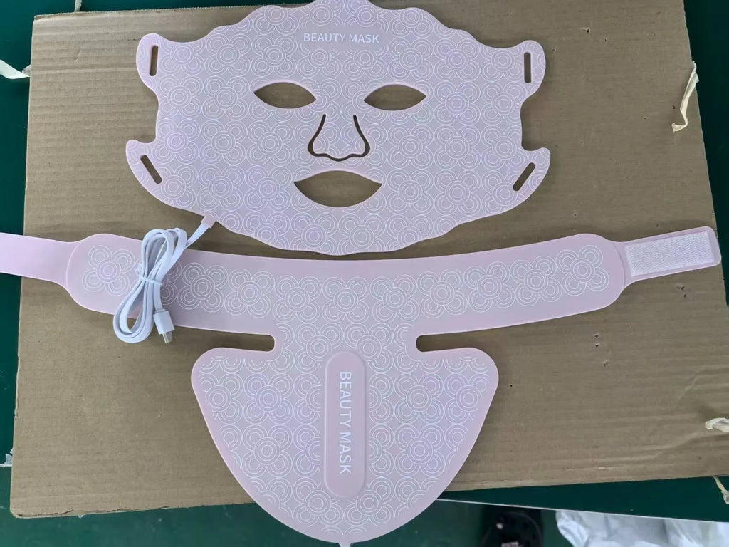 Red Light LED Facial Photon Rejuvenation Device With Silicone Beauty Mask THRU7