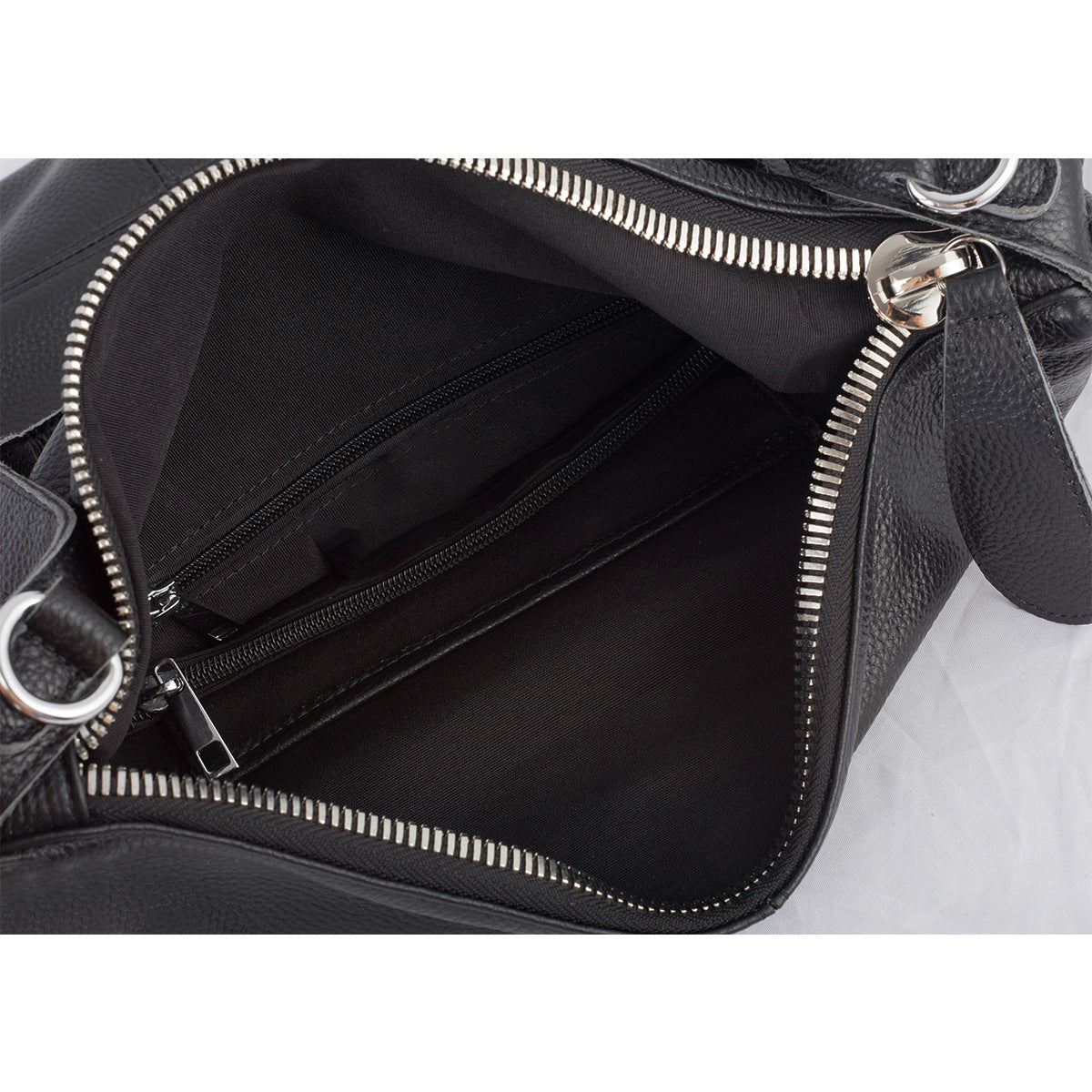 Large Capacity Leather Womens Shoulder Bag THRU7