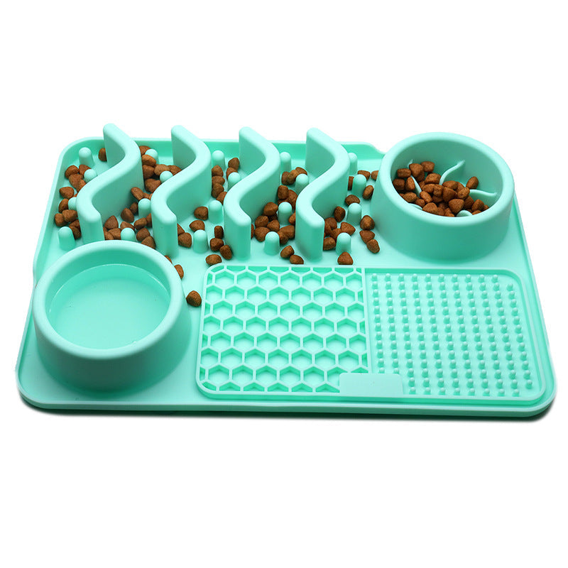 Dog Silicone Licking Pad Pet Licking Mat Silicone Smelling Mat Multifunctional Food Bowl Pets Supplies THRU7