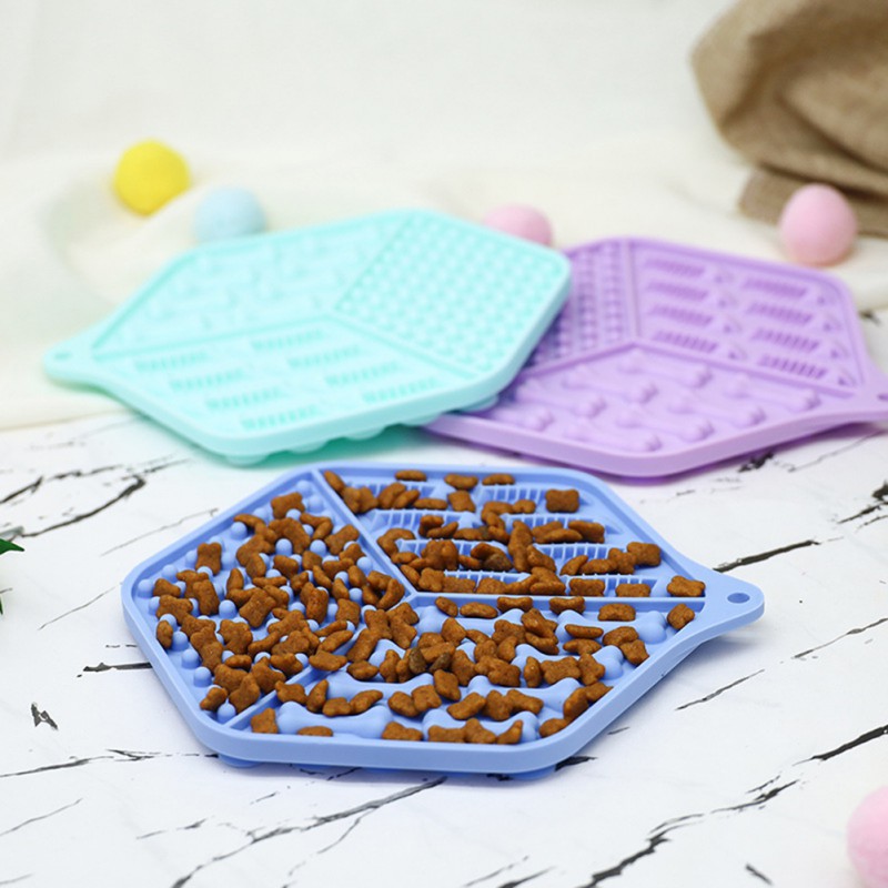 Pet feeding device dog lick pad THRU7