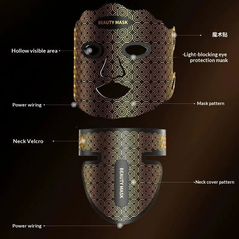 Red Light LED Facial Photon Rejuvenation Device With Silicone Beauty Mask THRU7
