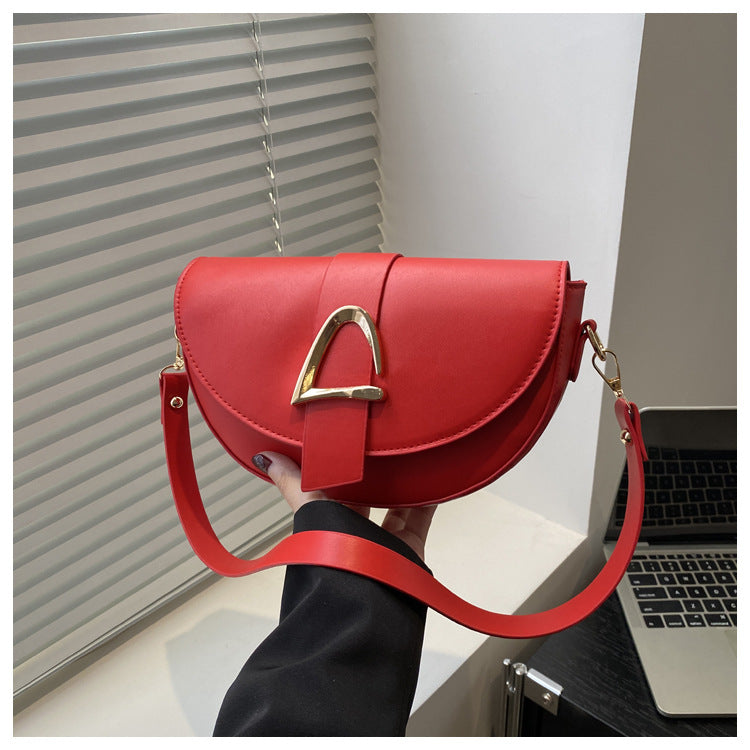 High-end, Fashionable Single-shoulder Bag Niche Saddle Bag THRU7
