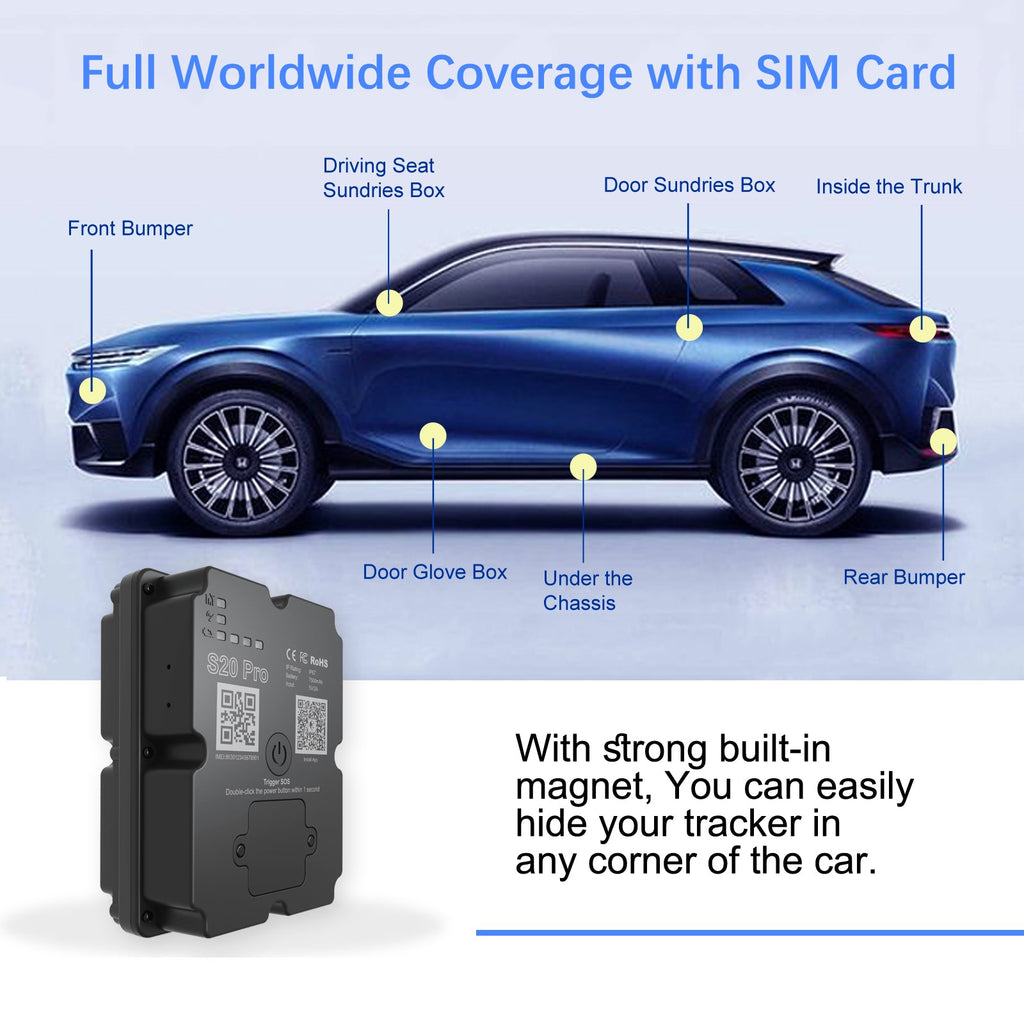 Long Battery 4G GPS Vehicle Tracker - Up To 30 Days Standby, Real-Time Tracking, Magnetic & Waterproof, Subscription Required THRU7