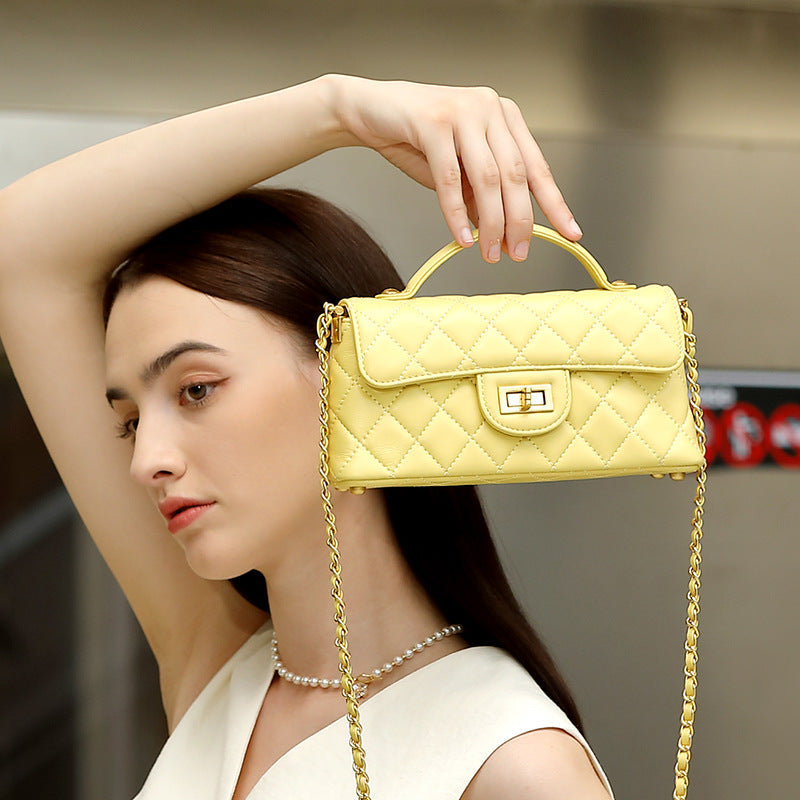Light Luxury Fashion Womens Genuine Leather Shoulder Crossbody Bag THRU7