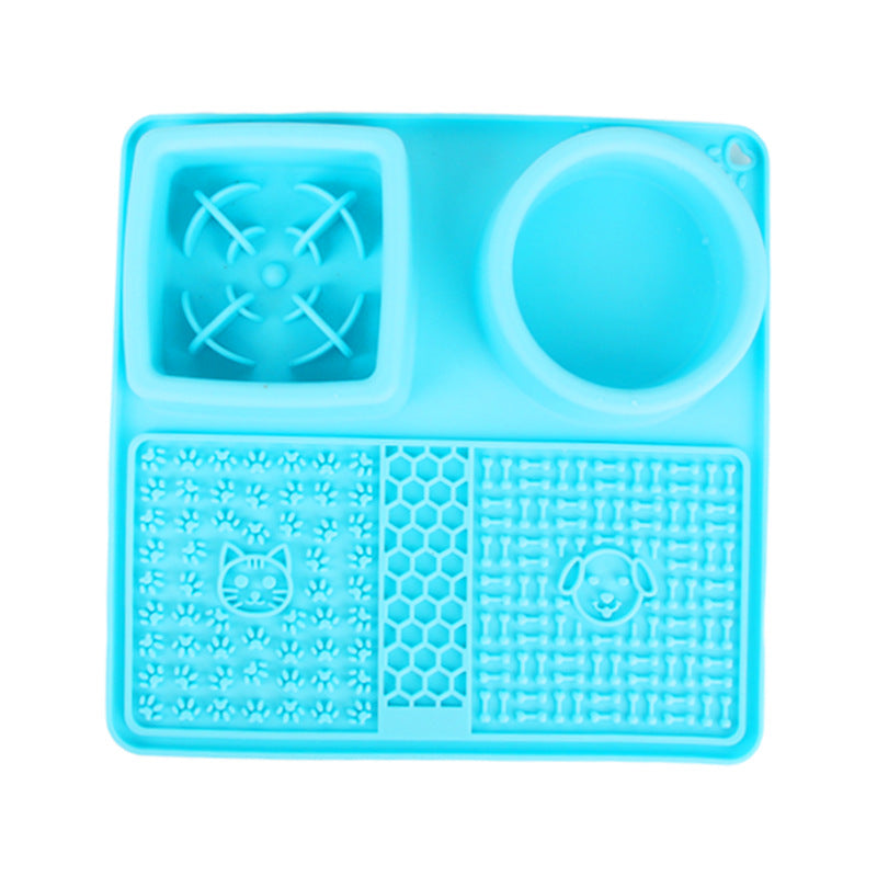 Silicone Multifunctional Pet Slow Feeding Bowl Licking Mat THRU7