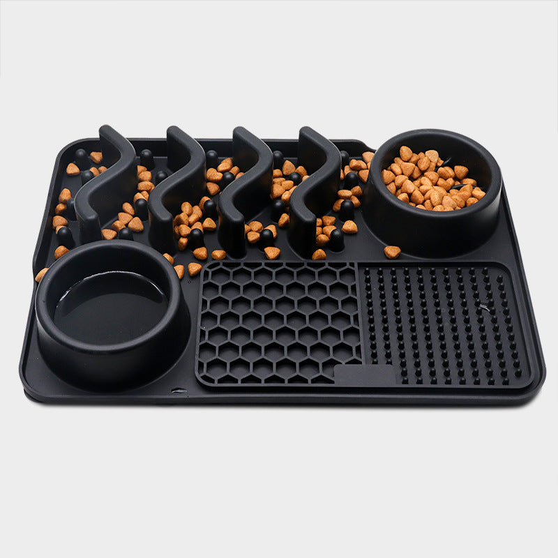 Dog Silicone Licking Pad Pet Licking Mat Silicone Smelling Mat Multifunctional Food Bowl Pets Supplies THRU7