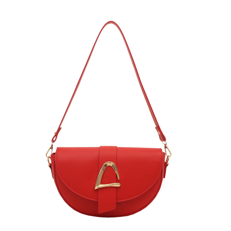 High-end, Fashionable Single-shoulder Bag Niche Saddle Bag THRU7