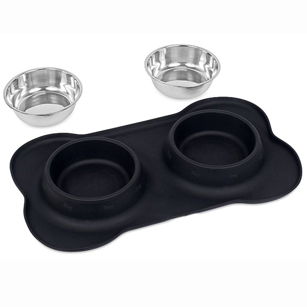 Pet Bowl Silicone Bone Shape  Mat THRU7