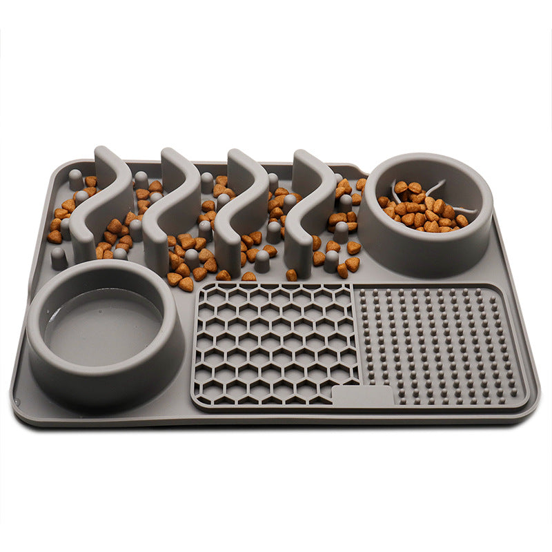 Dog Silicone Licking Pad Pet Licking Mat Silicone Smelling Mat Multifunctional Food Bowl Pets Supplies THRU7