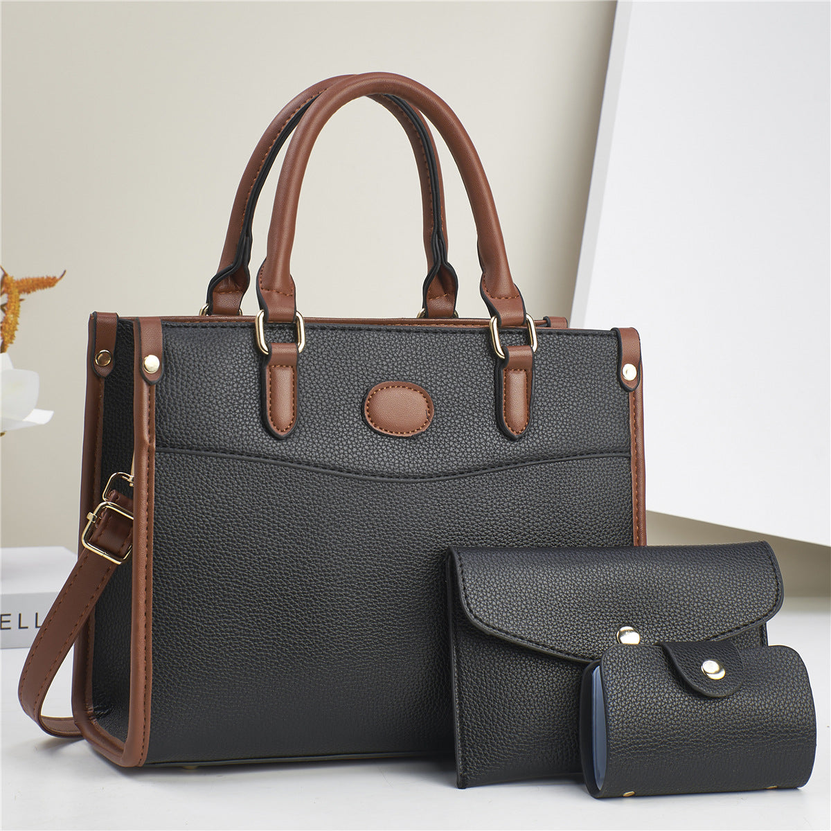 Stylish Three-Piece Shoulder Bag Set For Women Mother-and-Child Bags THRU7
