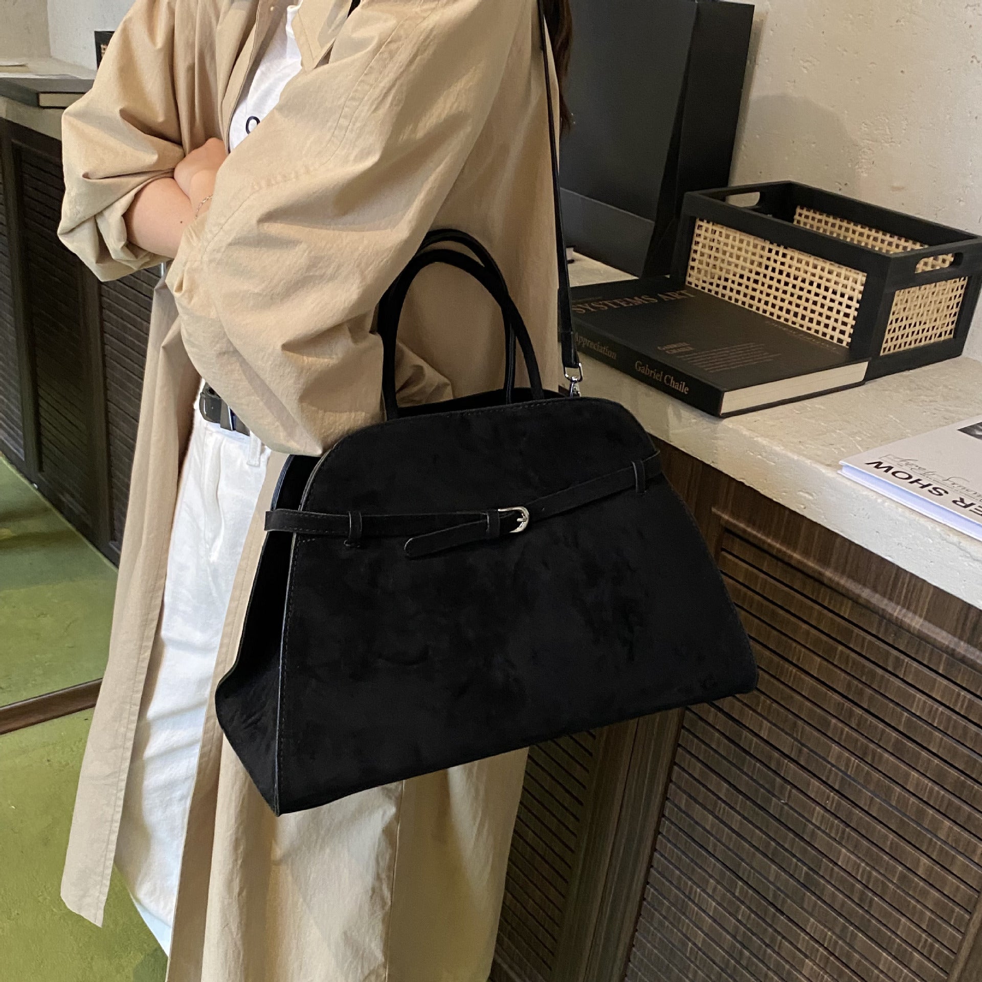 Autumn Winter Tote Bag Women's Commuter Handbag THRU7