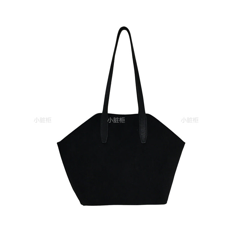 Fashionable Versatile Commuter Suede Fabric Shoulder Bag For Women THRU7
