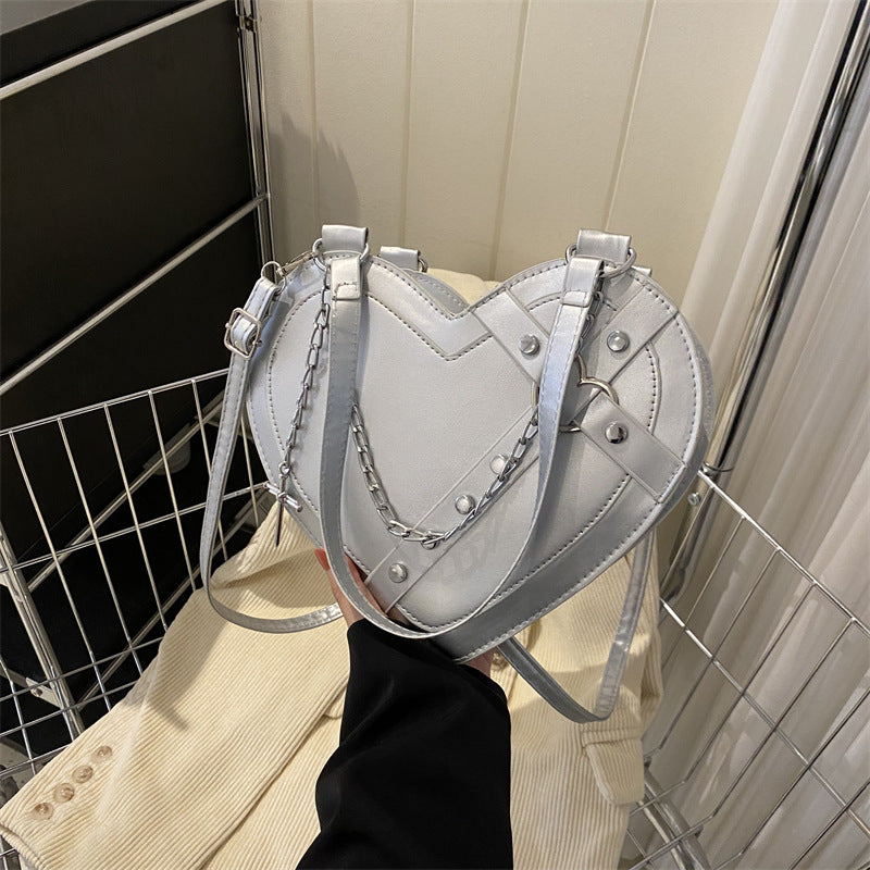 Korean-style Cute Niche Heart-shaped Shoulder Crossbody Bag THRU7