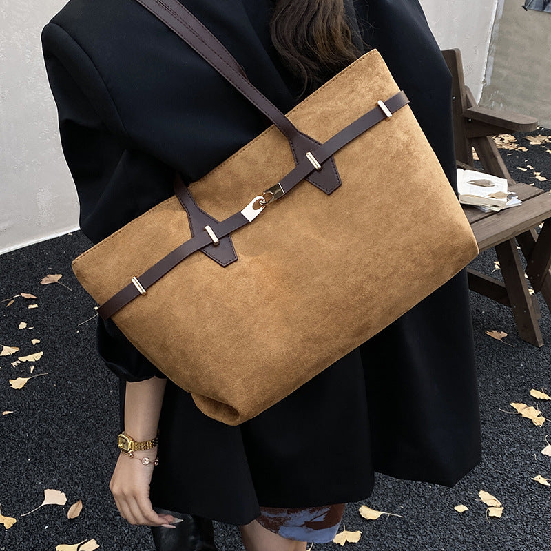 Retro Large-Capacity Tote Bag Women's Handbag THRU7