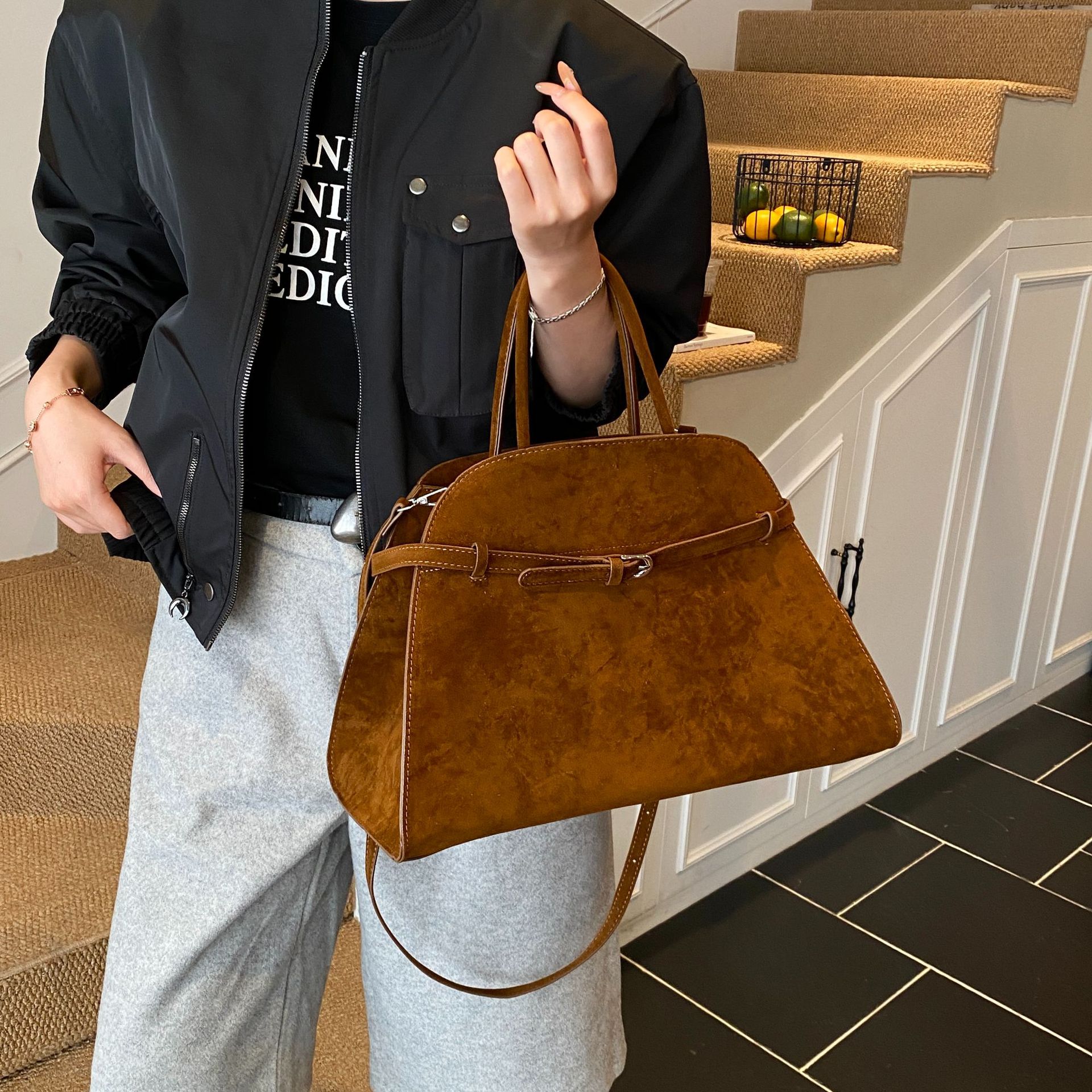 Autumn Winter Tote Bag Women's Commuter Handbag THRU7