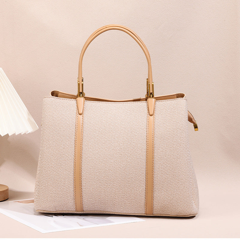 Sophisticated Womens Commuter Bag Spacious Solid-color Tote With A Light-luxury Premium Texture THRU7