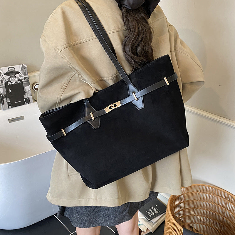 Retro Large-Capacity Tote Bag Women's Handbag THRU7