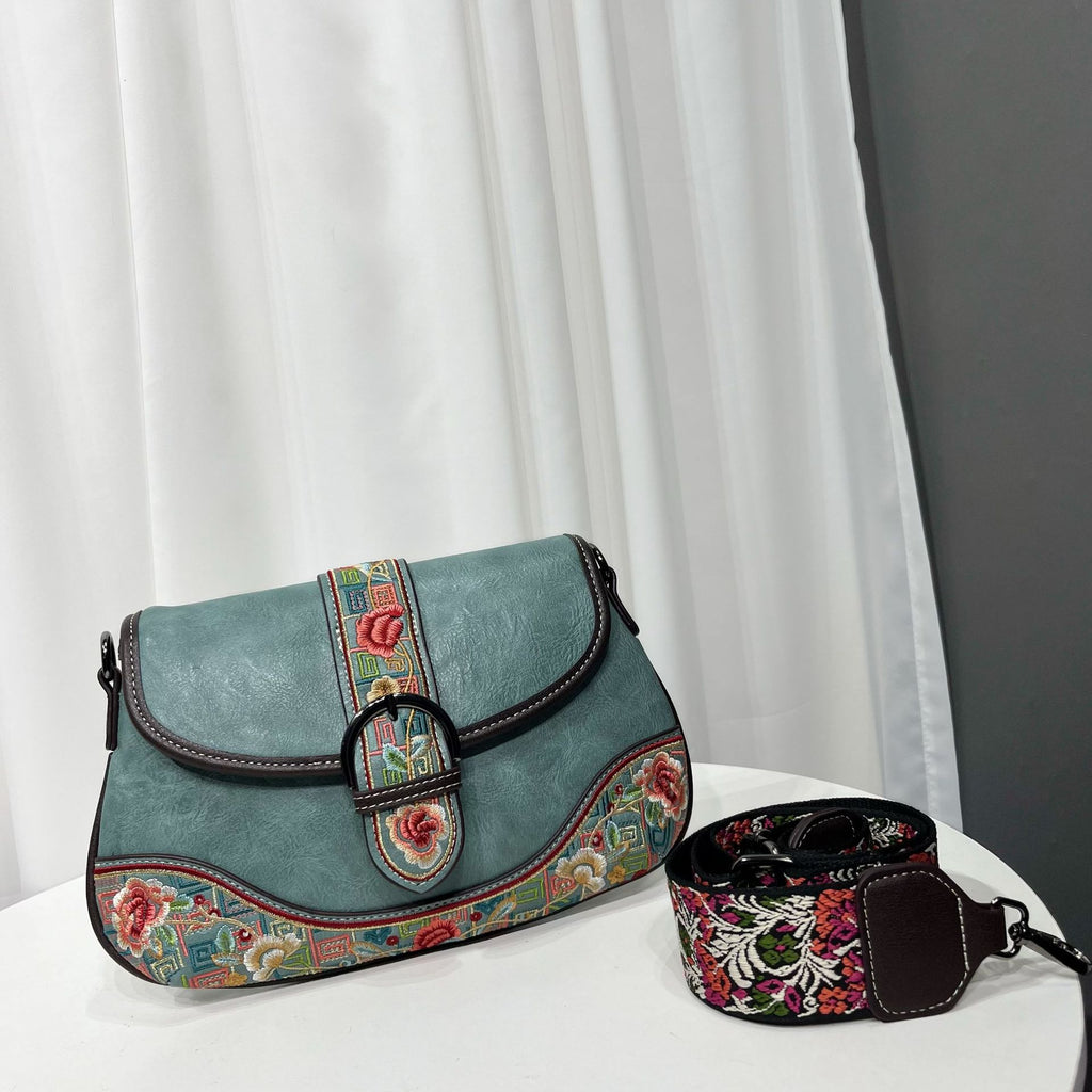 Retro Chinese-style Embroidered Crossbody Bag For Women THRU7
