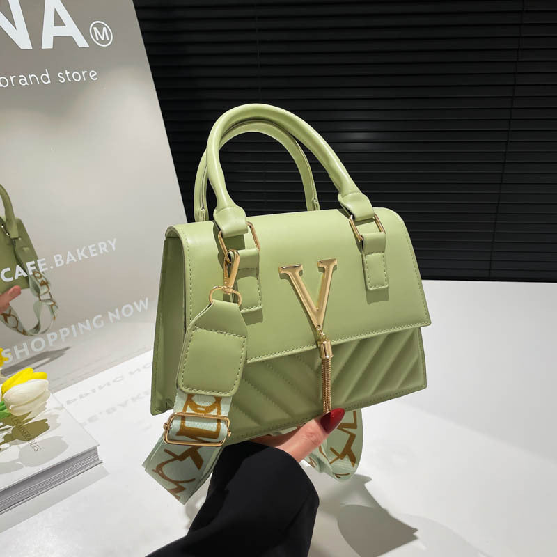 Womens Fashion Solid-Color Tassel Crossbody Bag THRU7