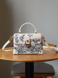 Light-luxury Intricately Embroidered Tote Shoulder Or Crossbody Bag For Women THRU7