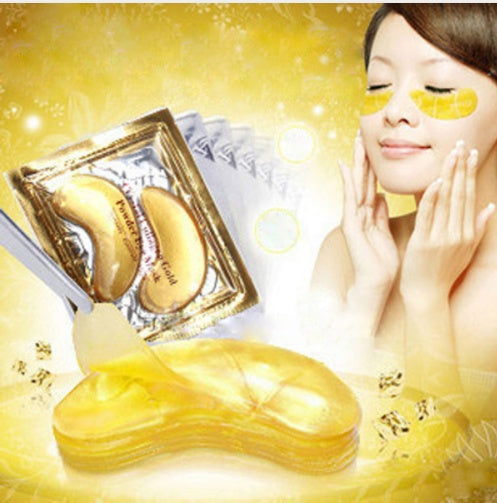 10pcs5packs Gold Crystal Collagen Eye Mask Eye Patches Eye Mask For Face Care Dark Circles Remove Gel Mask For The Eyes Ageless THRU7