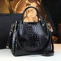 Stylish Textured And Colorful Crocodile-Print Womens Shoulder Bag THRU7