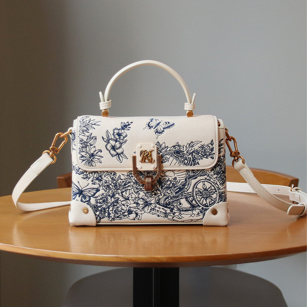 Light-luxury Intricately Embroidered Tote Shoulder Or Crossbody Bag For Women THRU7