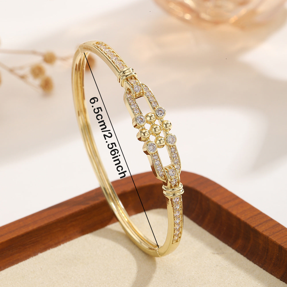 Middle Eastern-style Fashion Horseshoe Buckle Bracelet For Women Light Luxury Vibe THRU7