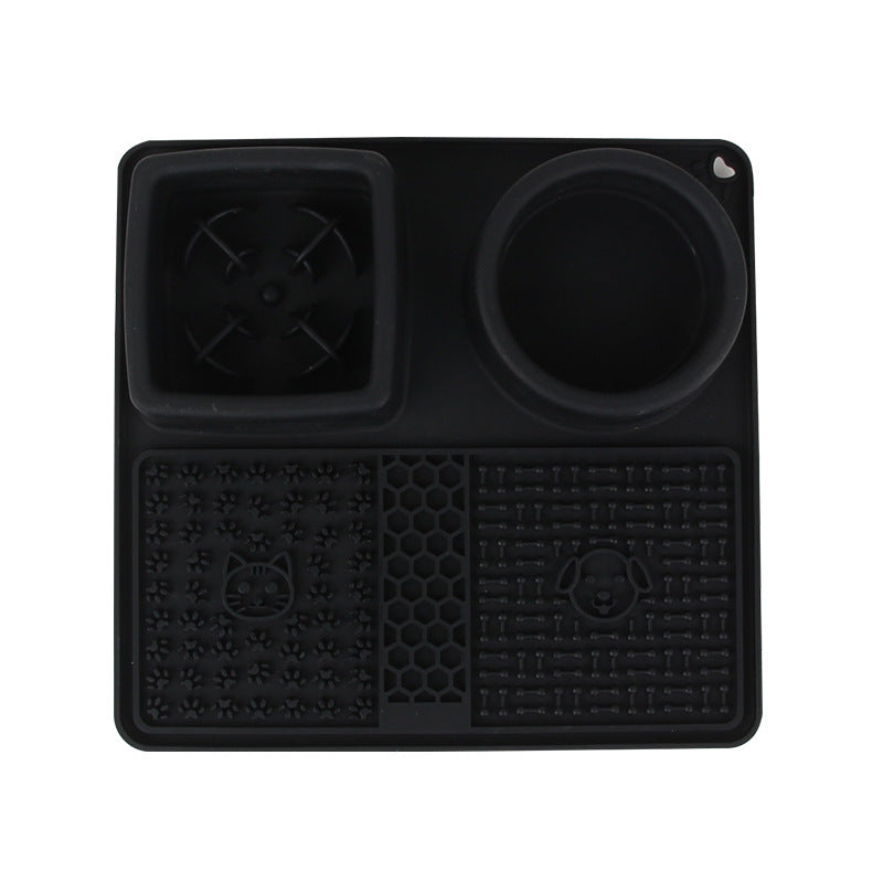Silicone Multifunctional Pet Slow Feeding Bowl Licking Mat THRU7