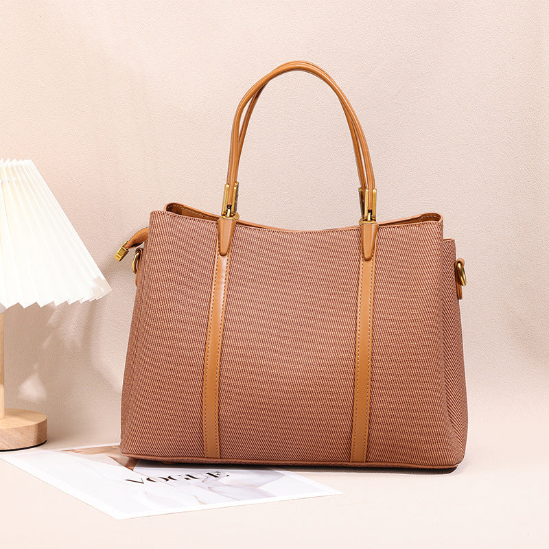 Sophisticated Womens Commuter Bag Spacious Solid-color Tote With A Light-luxury Premium Texture THRU7