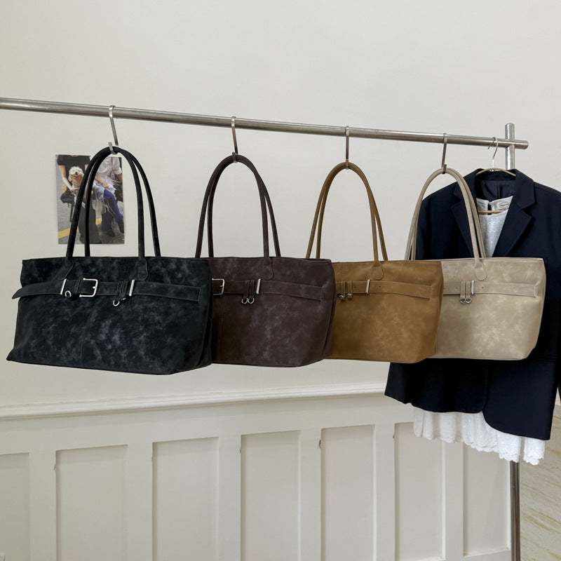 Retro Shoulder Bag Simple And Versatile Fashion Handbag THRU7