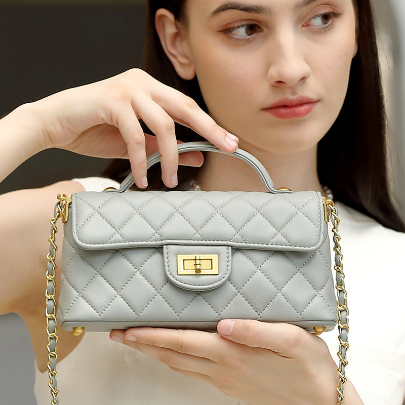 Light Luxury Fashion Womens Genuine Leather Shoulder Crossbody Bag THRU7